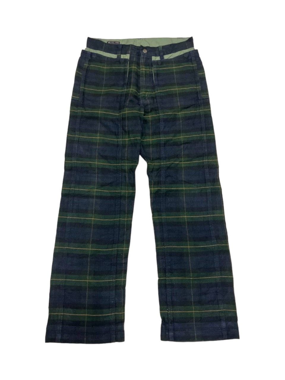 Final Home Issey Miyake Double Waisted Checkered Pants