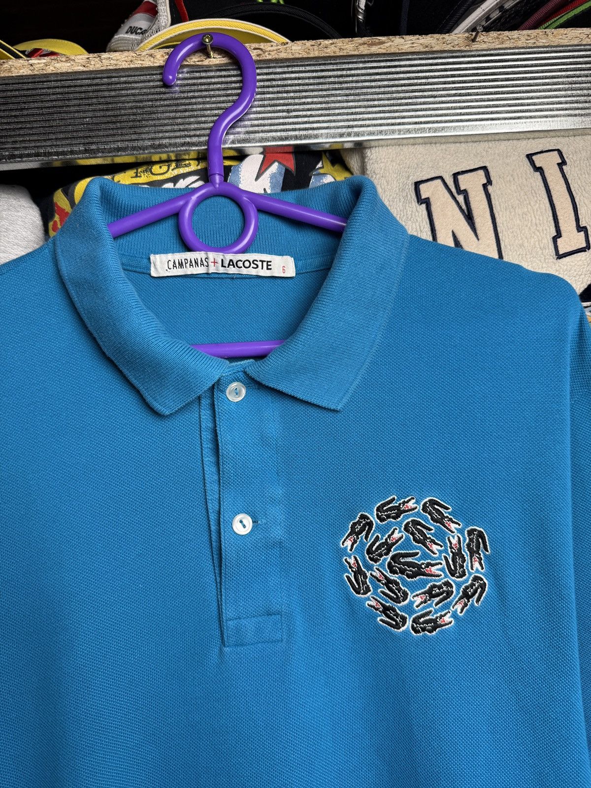 Lacoste Polo Lacoste Campanas Lacoste rare multilogo size L Size US L / EU 52-54 / 3 - 3 Thumbnail