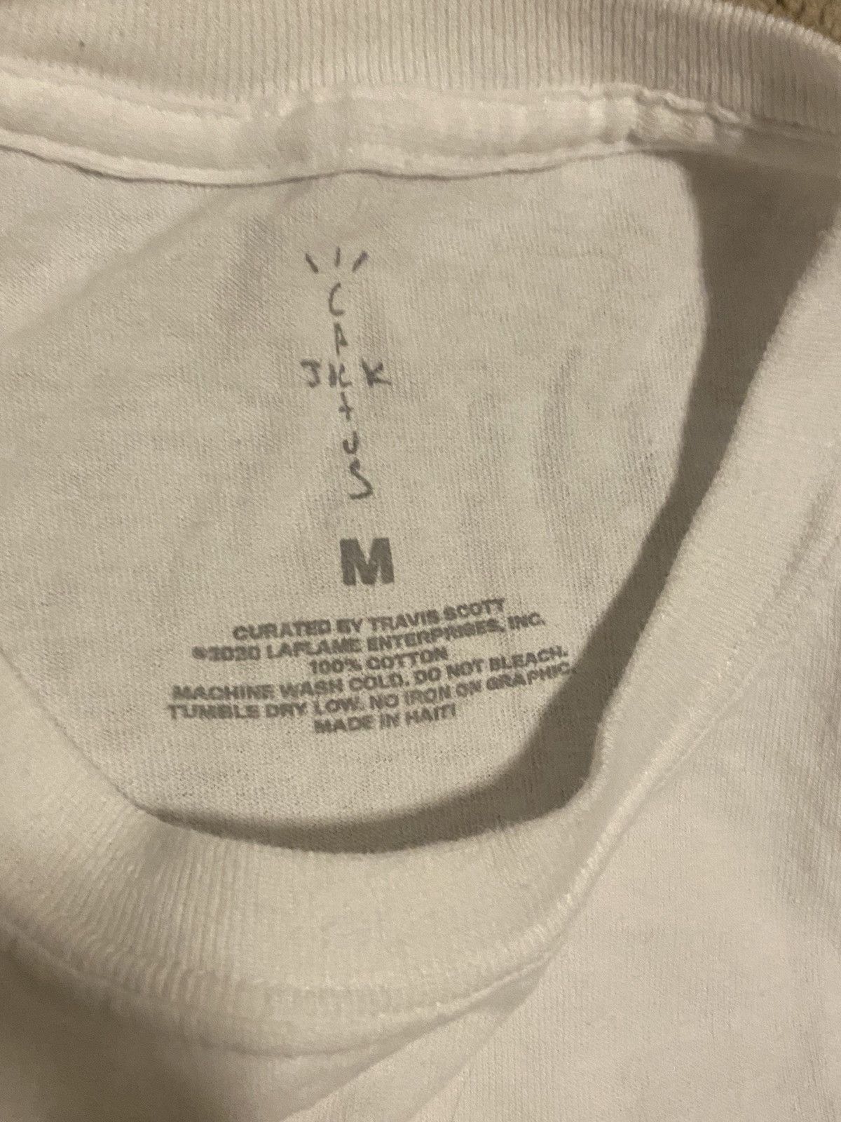 Travis Scott Cactus Jack white T-Shirt Size US M / EU 48-50 / 2 - 3 Thumbnail