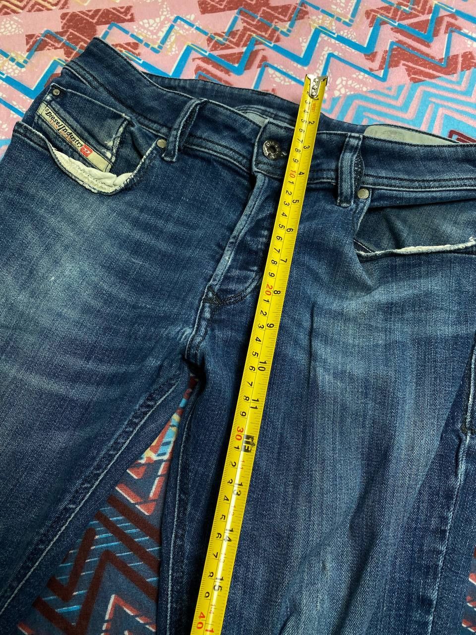 Diesel × Vintage Diesel Distressed Dirty Ripped Slim Skinny Wash Denim Jeans Size US 28 / EU 44 - 11 Thumbnail