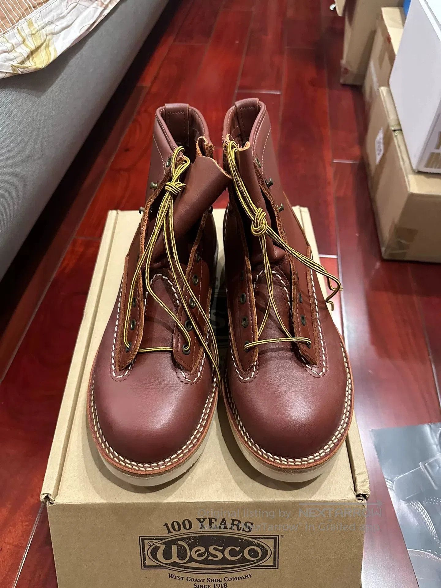 WESCO Wesco 6-Inch White Bottom Boots. Size US 9.5 / EU 42-43 - 1 Thumbnail