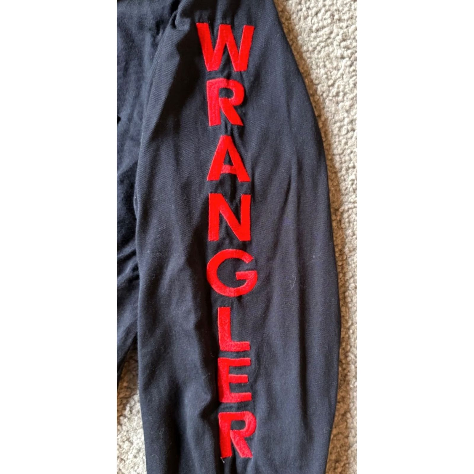 Wrangler Wrangler Shirt Medium Black Embroidered Logos Long Sleeve Button Up Western Cowboy Men's Size US M / EU 48-50 / 2 - 4 Thumbnail