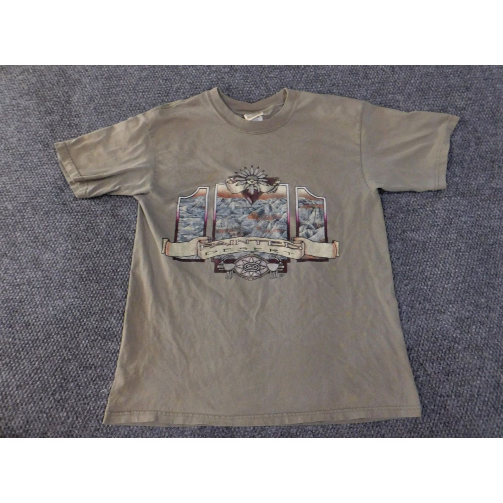 FRED VINTAGE Painted Desert Shirt Mens Large Brown Tan Graphic Southwest Fred Harvey Arizona Travel Western Nature Size US L / EU 52-54 / 3 - 3 Thumbnail