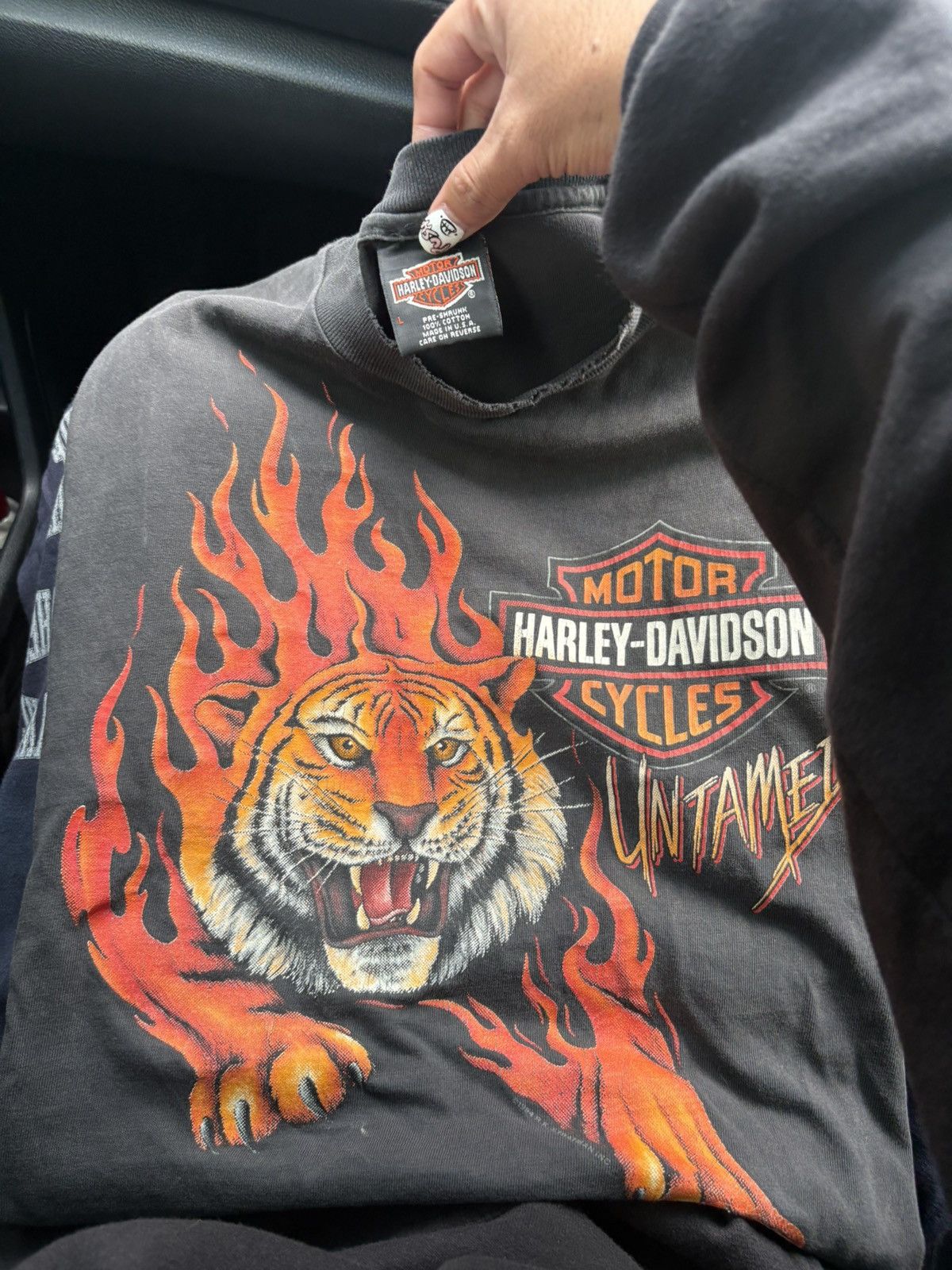 Harley Davidson 90’s Harley-Davidson Rare Size US L / EU 52-54 / 3 - 4 Thumbnail
