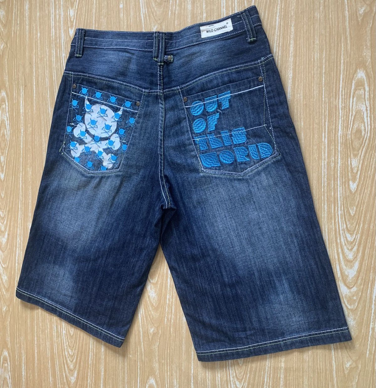 Japanese Brand Wild Channel Out Of This World Embroidered Baggy Short Pants Size US 34 / EU 50 - 8 Thumbnail