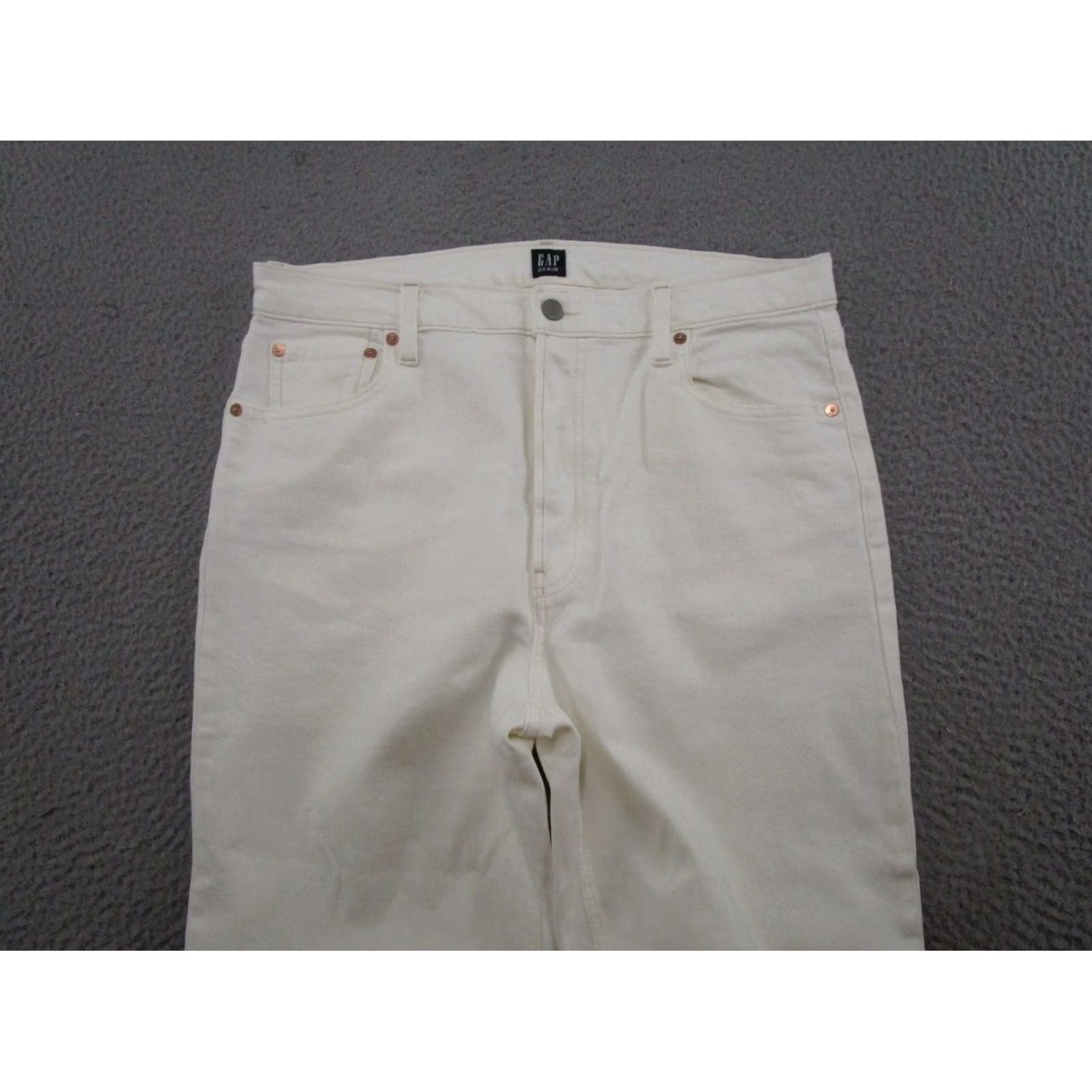 Gap Gap White Denim Jeans Straight High Rise 14/32T Jeans Women 5-Pocket Denim Cotton Vintage? No Size 36" / US 14 / IT 50 - 3 Thumbnail