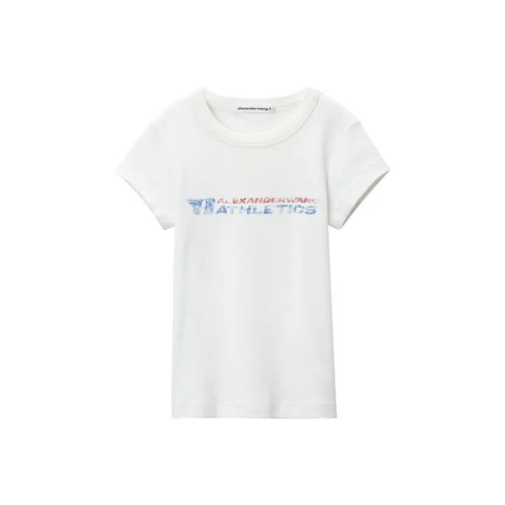 Alexander Wang Logo Print Short Sleeve T-Shirt -