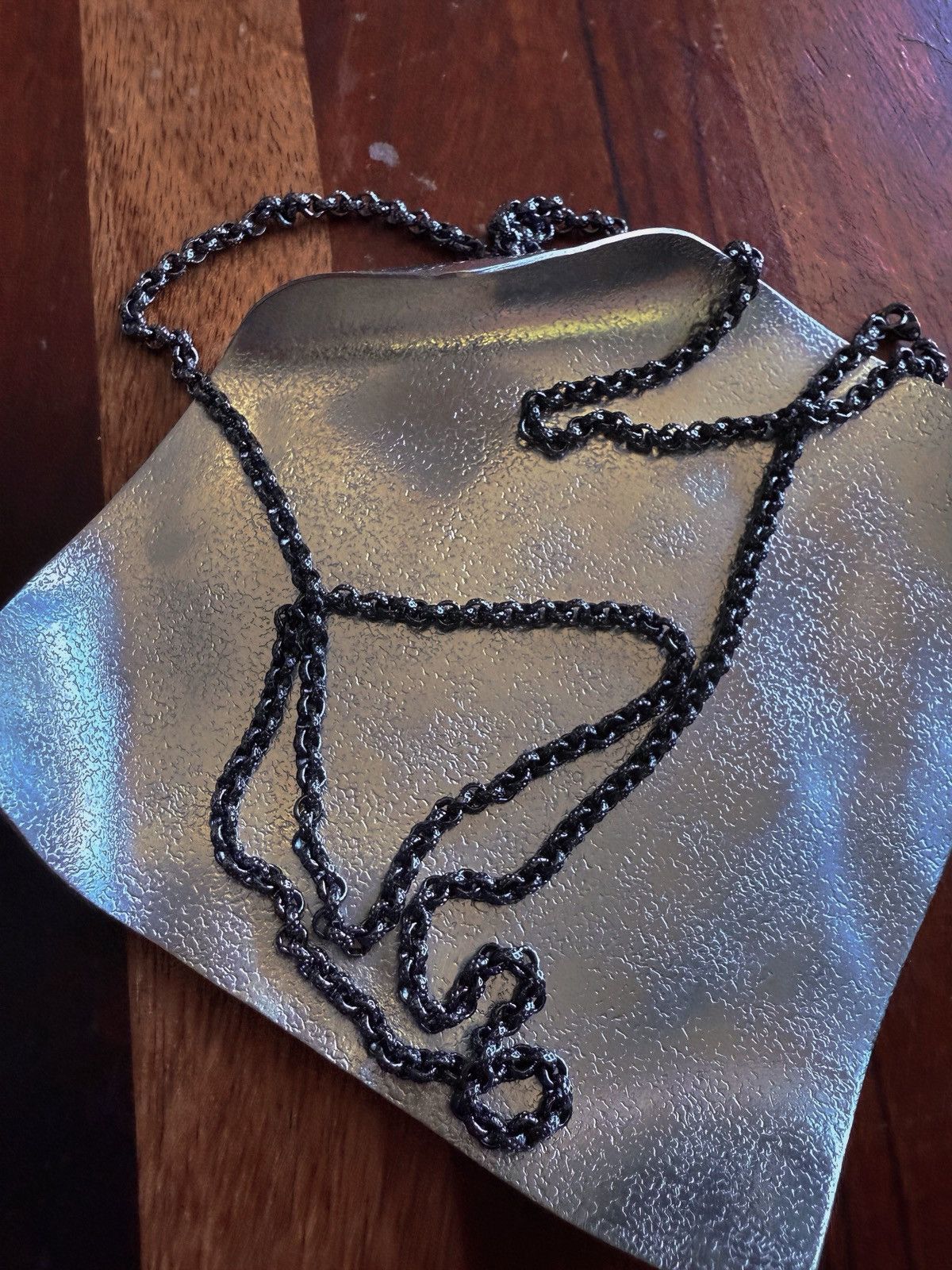 Other Long Black Rolo Chain Necklace Size ONE SIZE - 1 Thumbnail