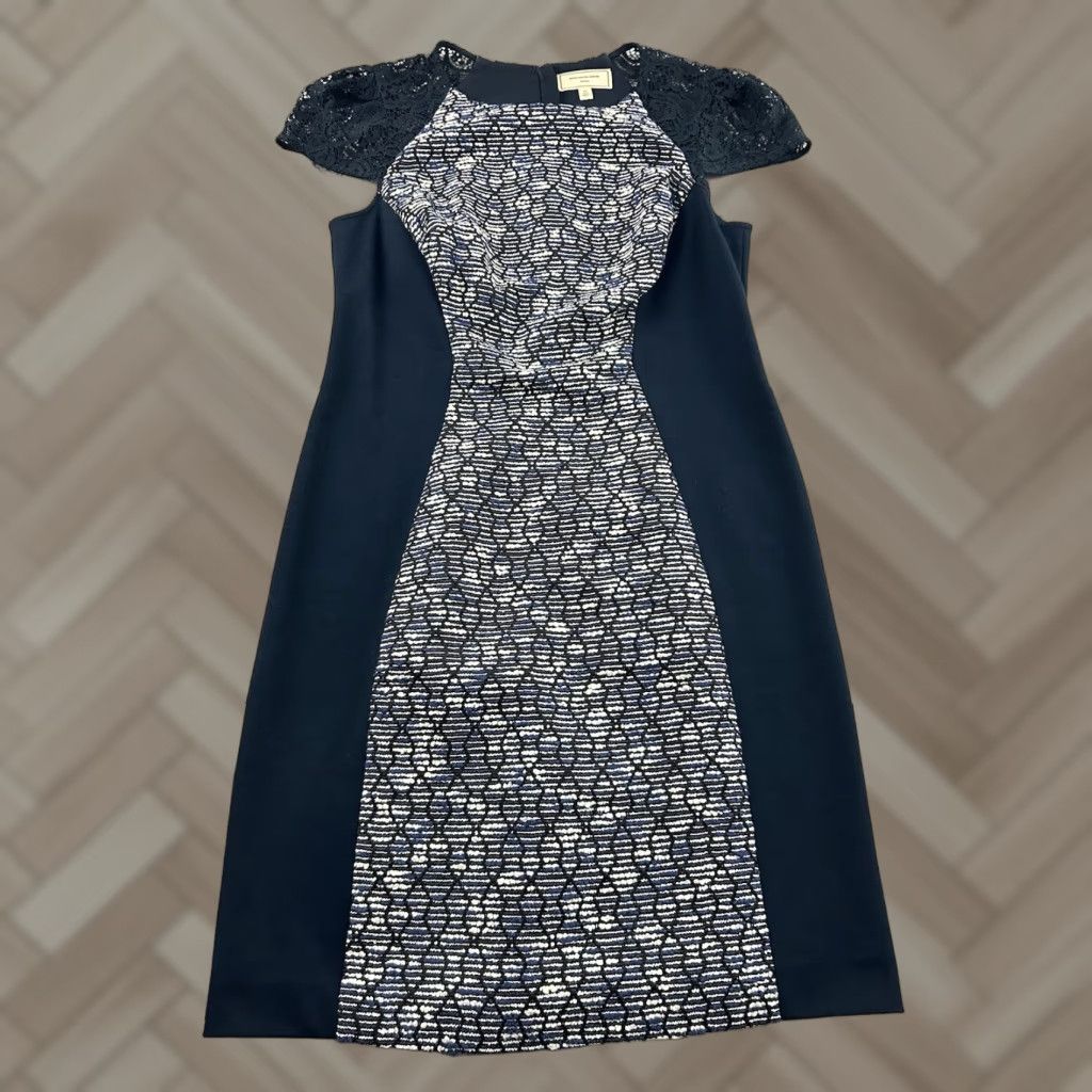 Anthropologie Moulinette Soeurs Blue Floral Pencil Dress Women's 12 Sleeveless Knee Length Button-Up 12 Womens Size XL / US 12-14 / IT 48-50 - 1 Thumbnail