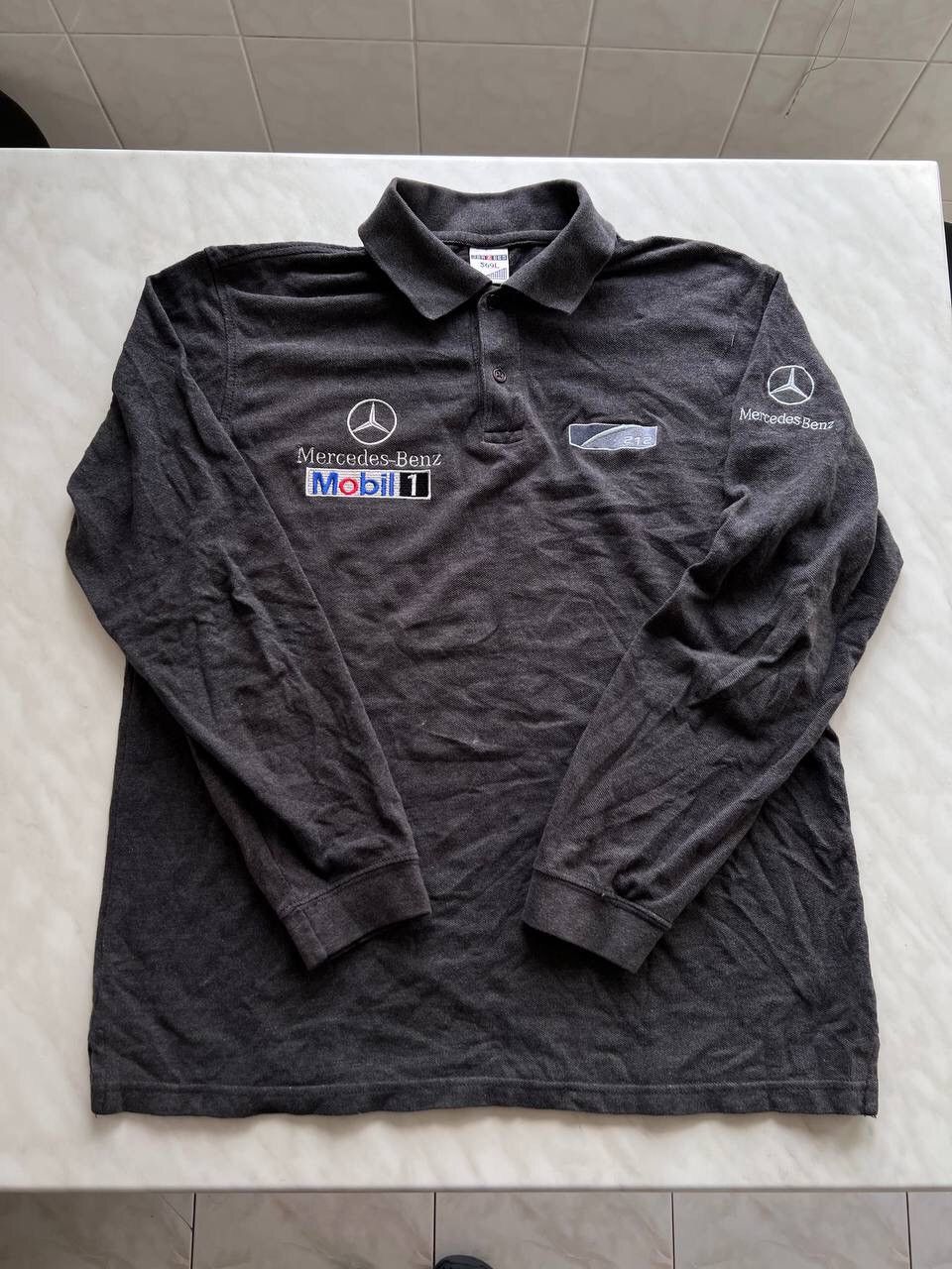 Mercedes-Benz × Vintage Vtg Mercedes Benz 212 Model Racing Longsleeve Polo Shirt M Size US M / EU 48-50 / 2 - 1 Thumbnail