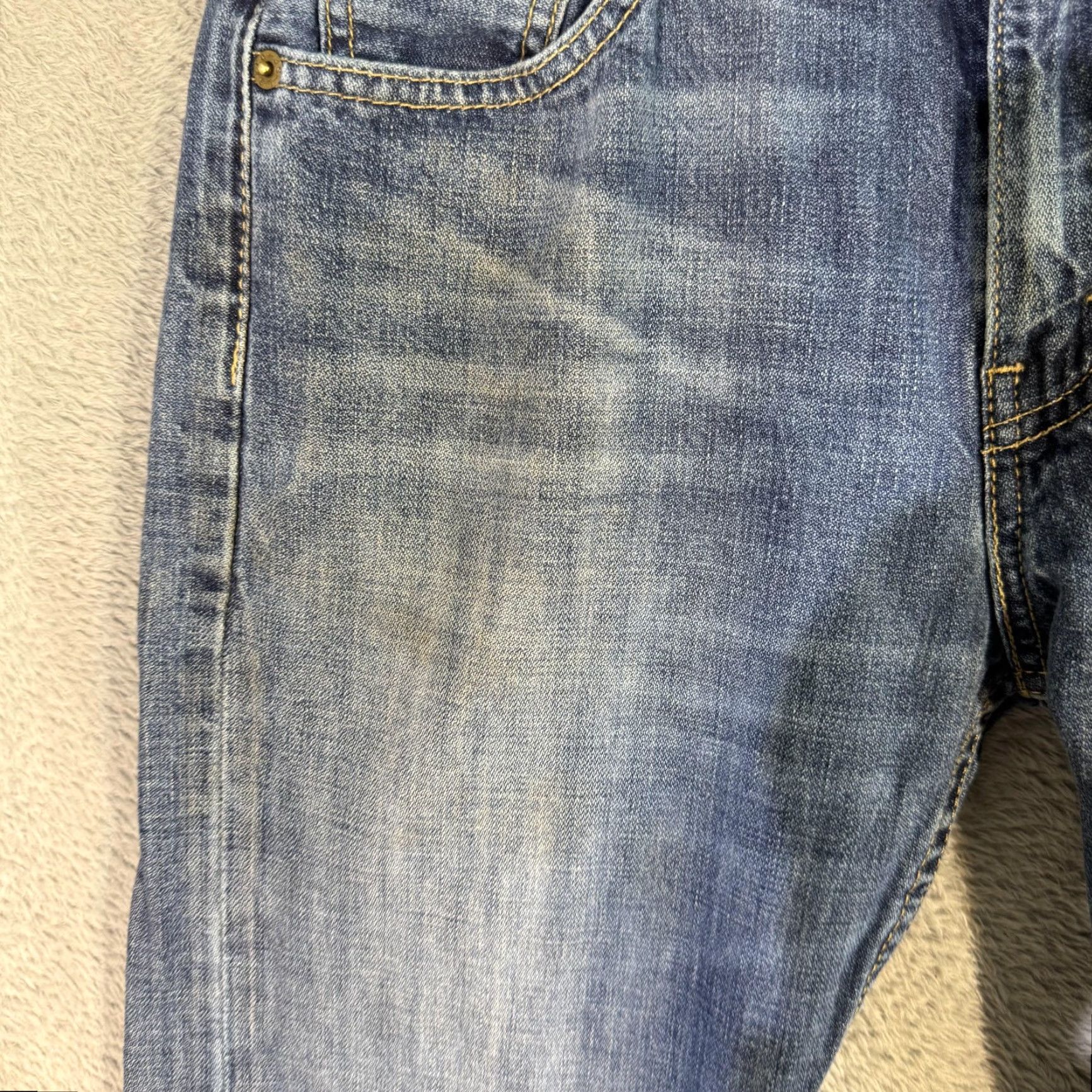 Levi's Levi's 513 Jeans Mens 29x32 Blue Slim Straight Denim Medium Wash Distressed Jeans Mens Regular 29 32 Blue Slim Straight 513 90s USA Logo Pocket Size US 29 - 4 Thumbnail