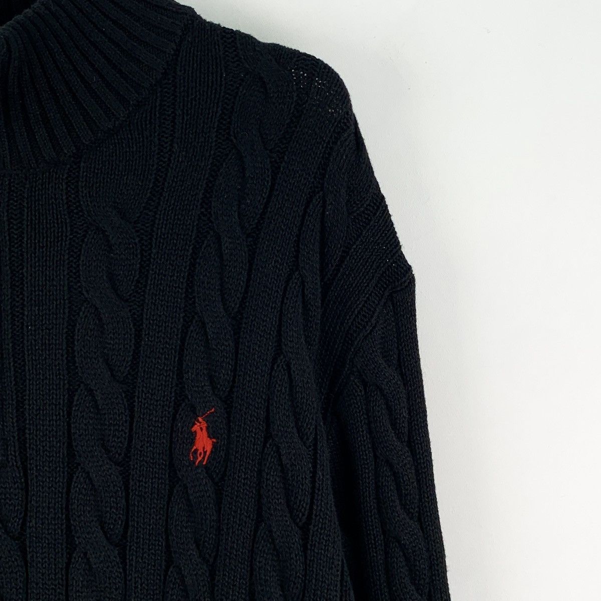 Ralph Lauren Ralph Lauren Black Half-Zip Long Sleeve Knit Sweater K26WX Size US XL / EU 56 / 4 - 3 Thumbnail