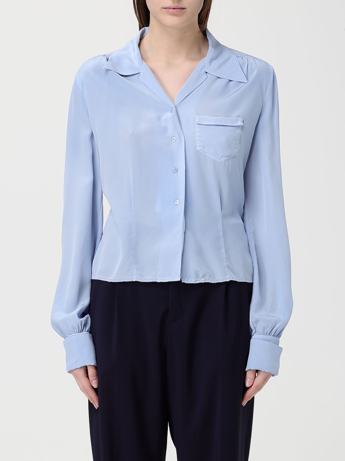 Maison Margiela Maison Margiela Shirt Woman Blue Size XS / US 0-2 / IT 36-38 - 1 Thumbnail