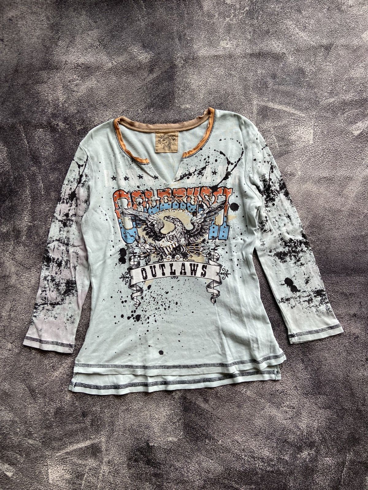 If Six Was Nine Vintage Cold Rush Outlaws Skinny Minnie Longsleeve Size M / US 6-8 / IT 42-44 - 1 Thumbnail