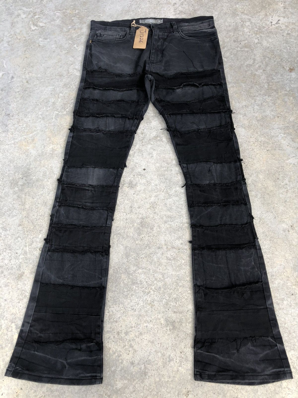 Jeans Dirty Pants faded crash denim thrashed y2k distressed