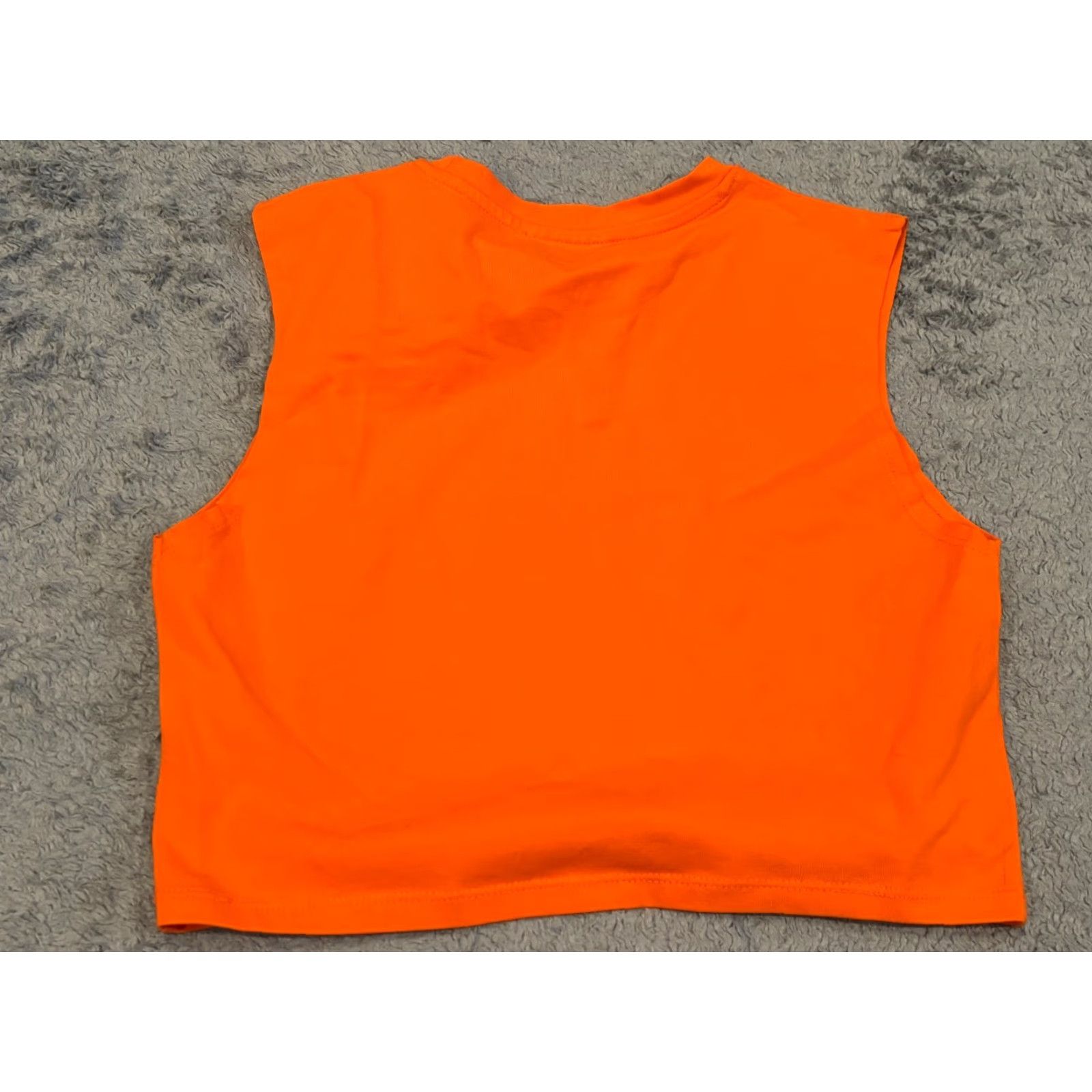 Zara Zara Cropped Shirt Women Medium Orange Solid Summer Casual Beach 90s 00s Y2K Shirt Women M Orange Vintage No Size M / US 6-8 / IT 42-44 - 5 Thumbnail
