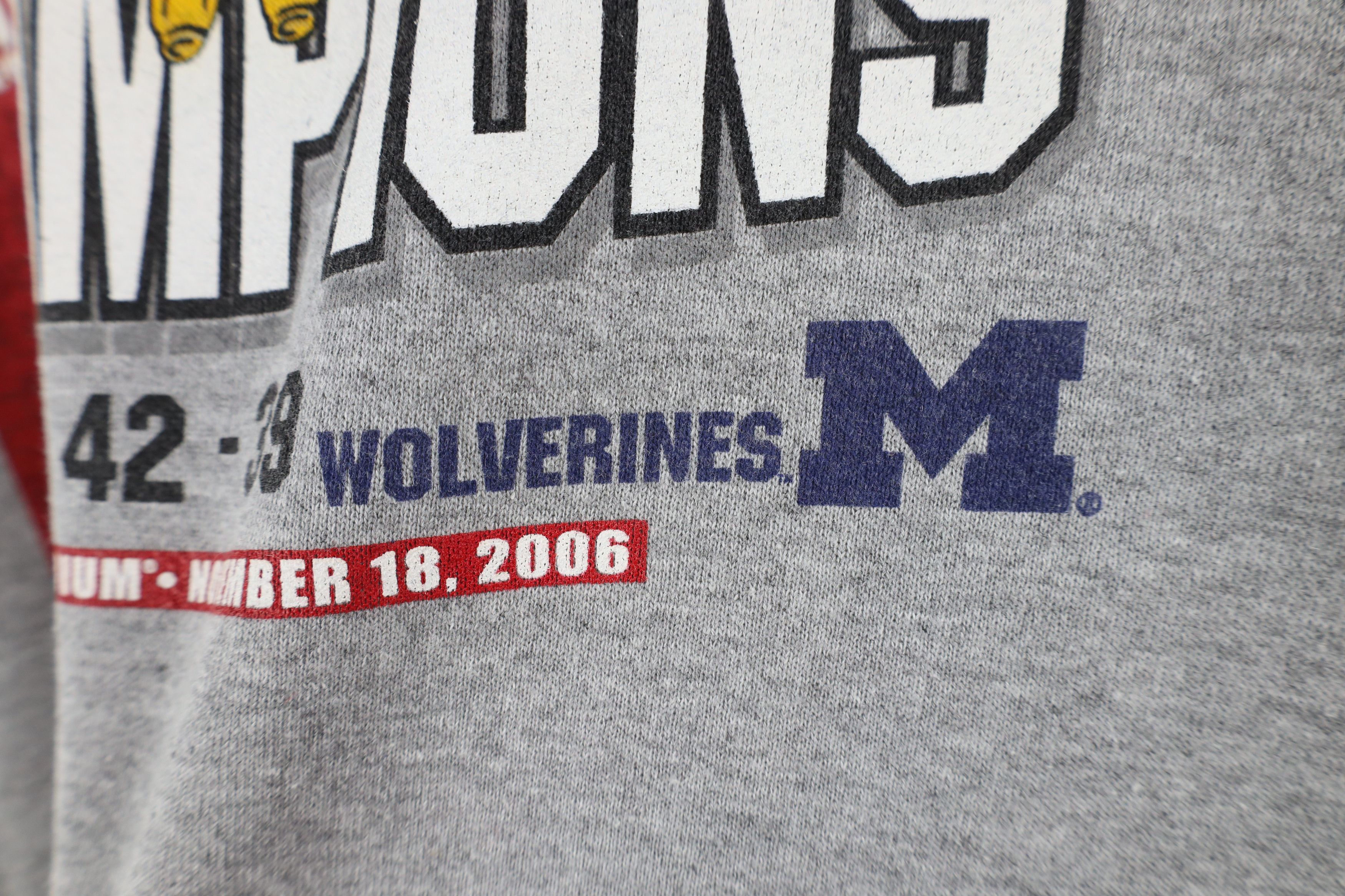 Vintage Vintage Y2K 2006 University of Michigan Football Hoodie Gray Size US XL / EU 56 / 4 - 7 Thumbnail
