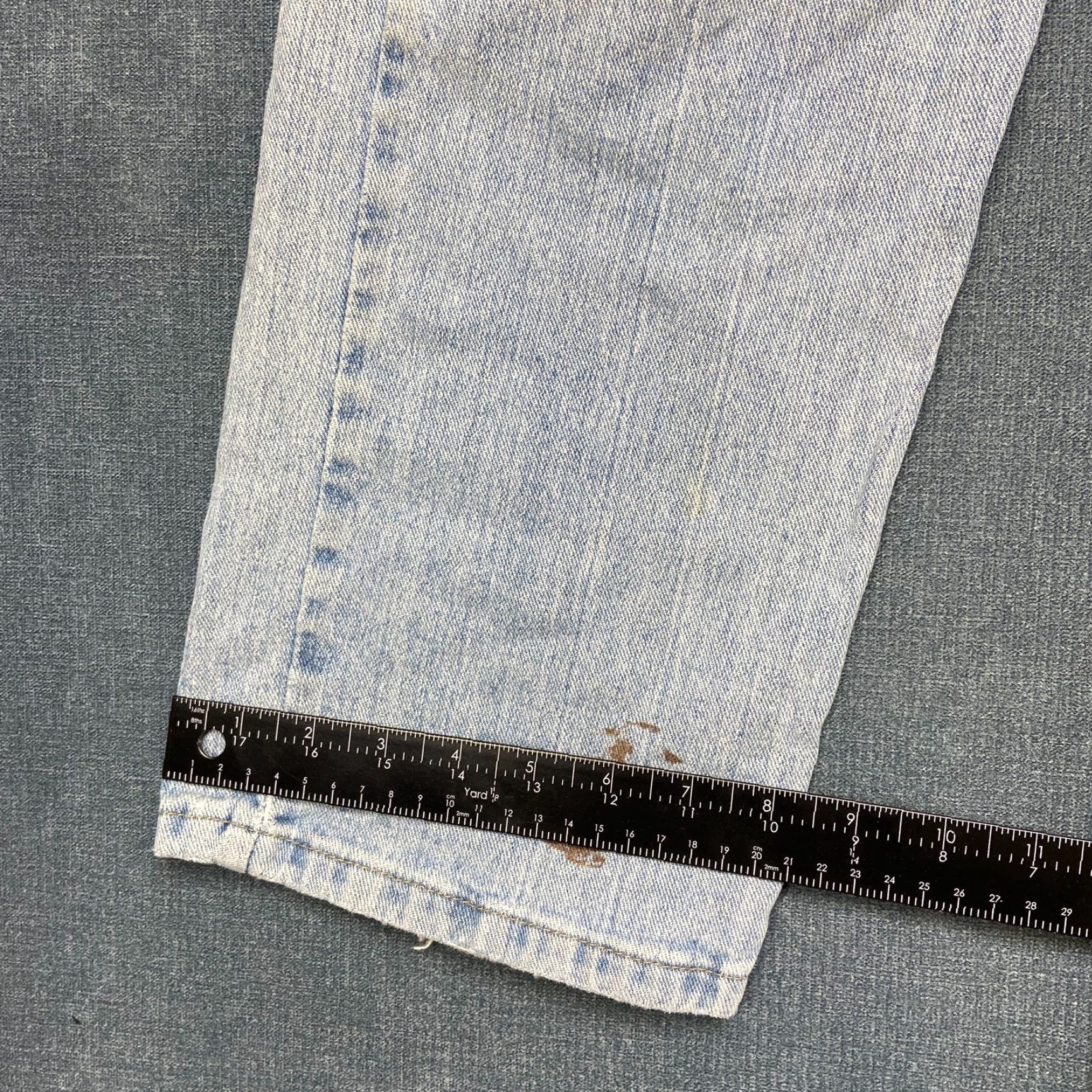Wrangler Wrangler Jeans Mens 36x32 Blue Denim Cotton Distressed Light Wash Regular Fit Jeans Size US 36 / EU 52 - 6 Thumbnail