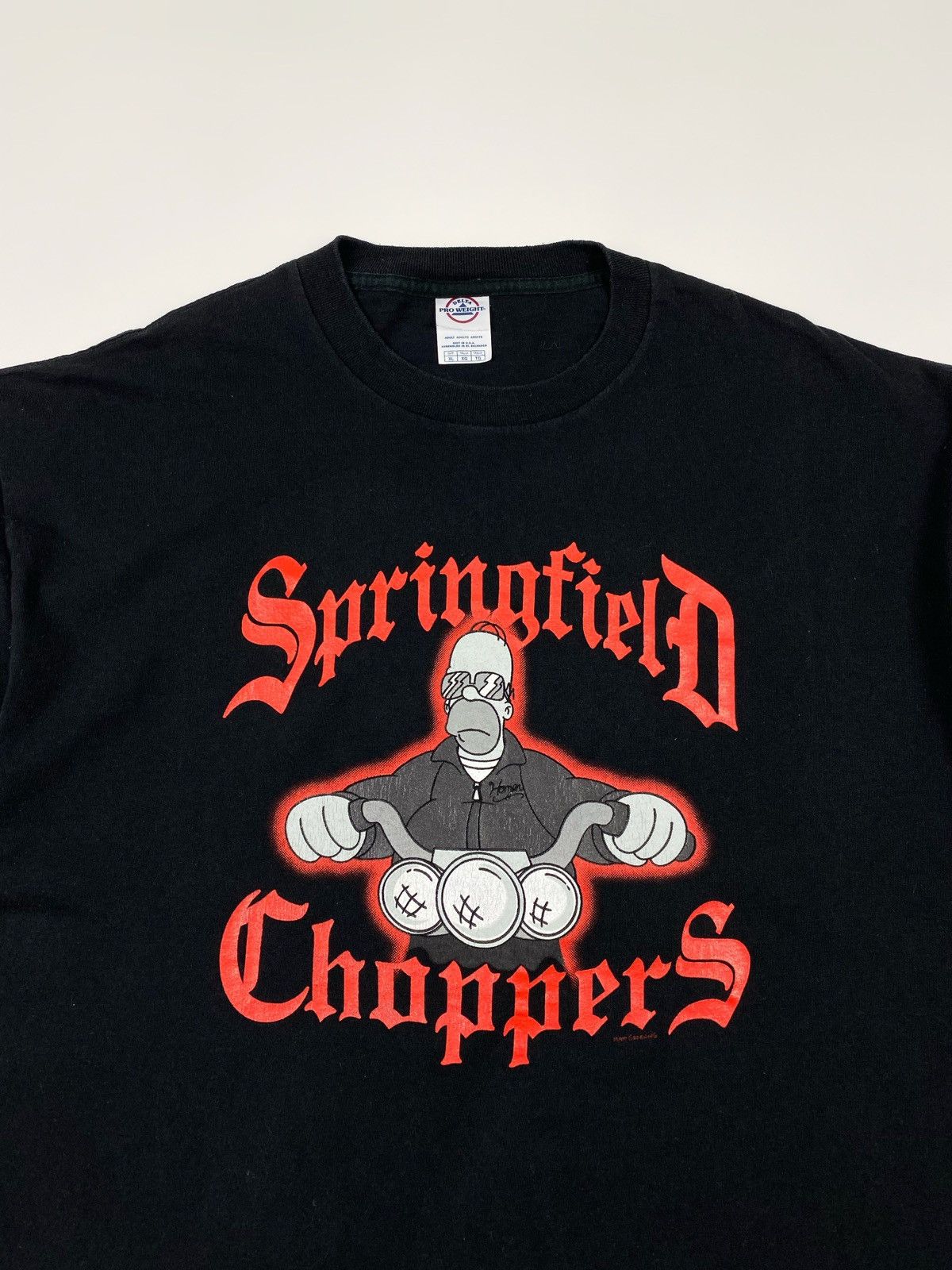 The Simpsons × Vintage Vintage Homer The Simpsons Springfield Choppers T-Shirt Size US XL / EU 56 / 4 - 2 Thumbnail