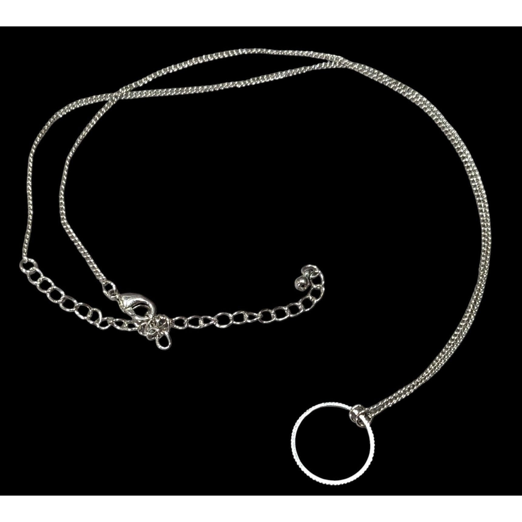 Other Minimalist Simple Open Circle Silver Tone Pendant Necklace Size ONE SIZE - 1 Thumbnail