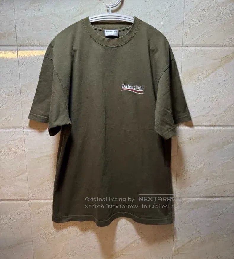 Balenciaga Balenciaga Embroidered Coke Round Neck Loose Short Sleeve Size US S / EU 44-46 / 1 - 1 Thumbnail