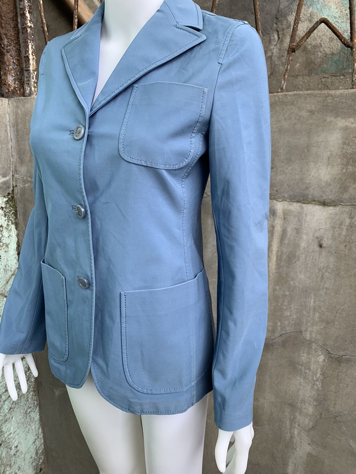 Prada Nylon Single Breasted Blazer Size M / US 6-8 / IT 42-44 - 3 Thumbnail