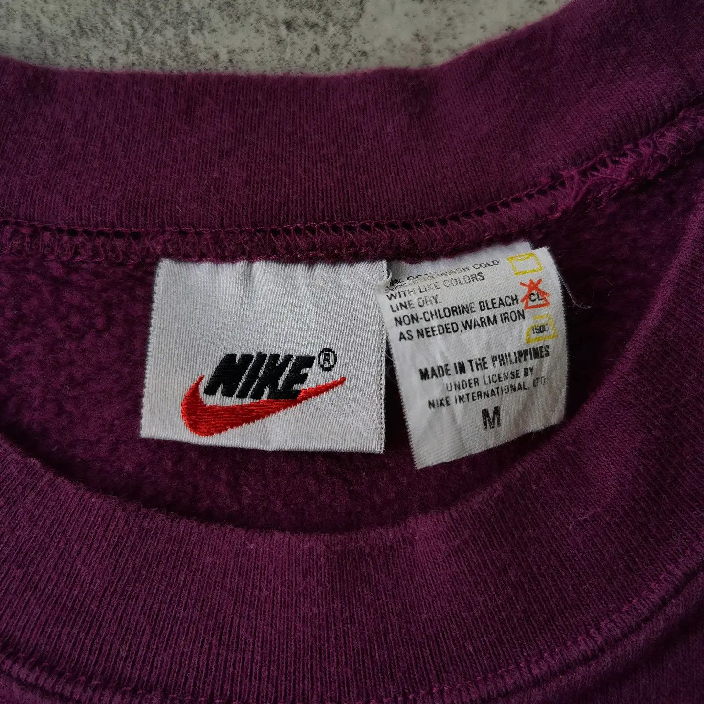Nike × Vintage Vintage 90s Nike Purple Sweatshirt Size US M / EU 48-50 / 2 - 5 Thumbnail