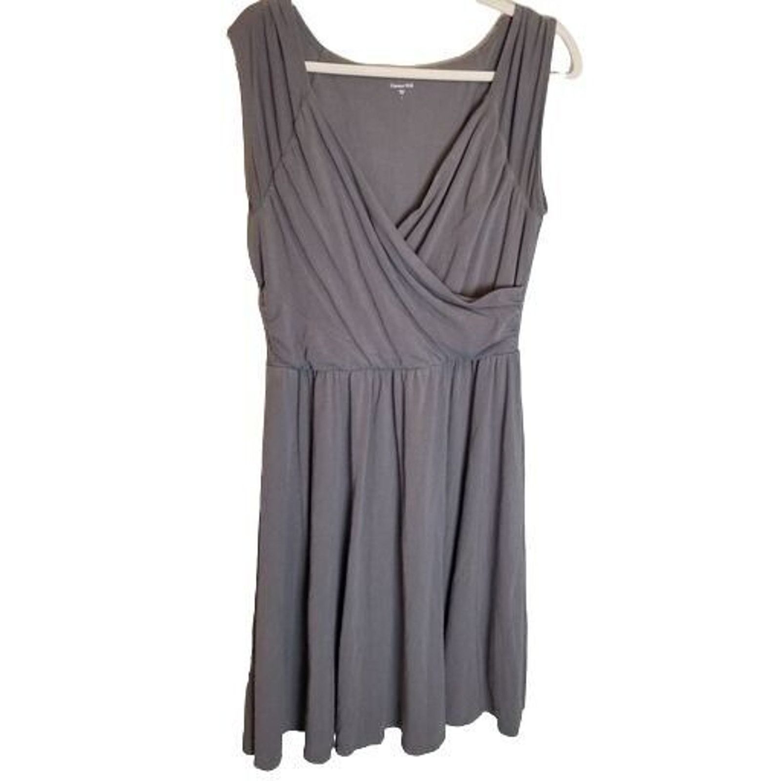 Arnette Garnet Hill Women Soft Knit Surplice Mini Dress L Minimalist Size L / US 10 / IT 46 - 1 Thumbnail