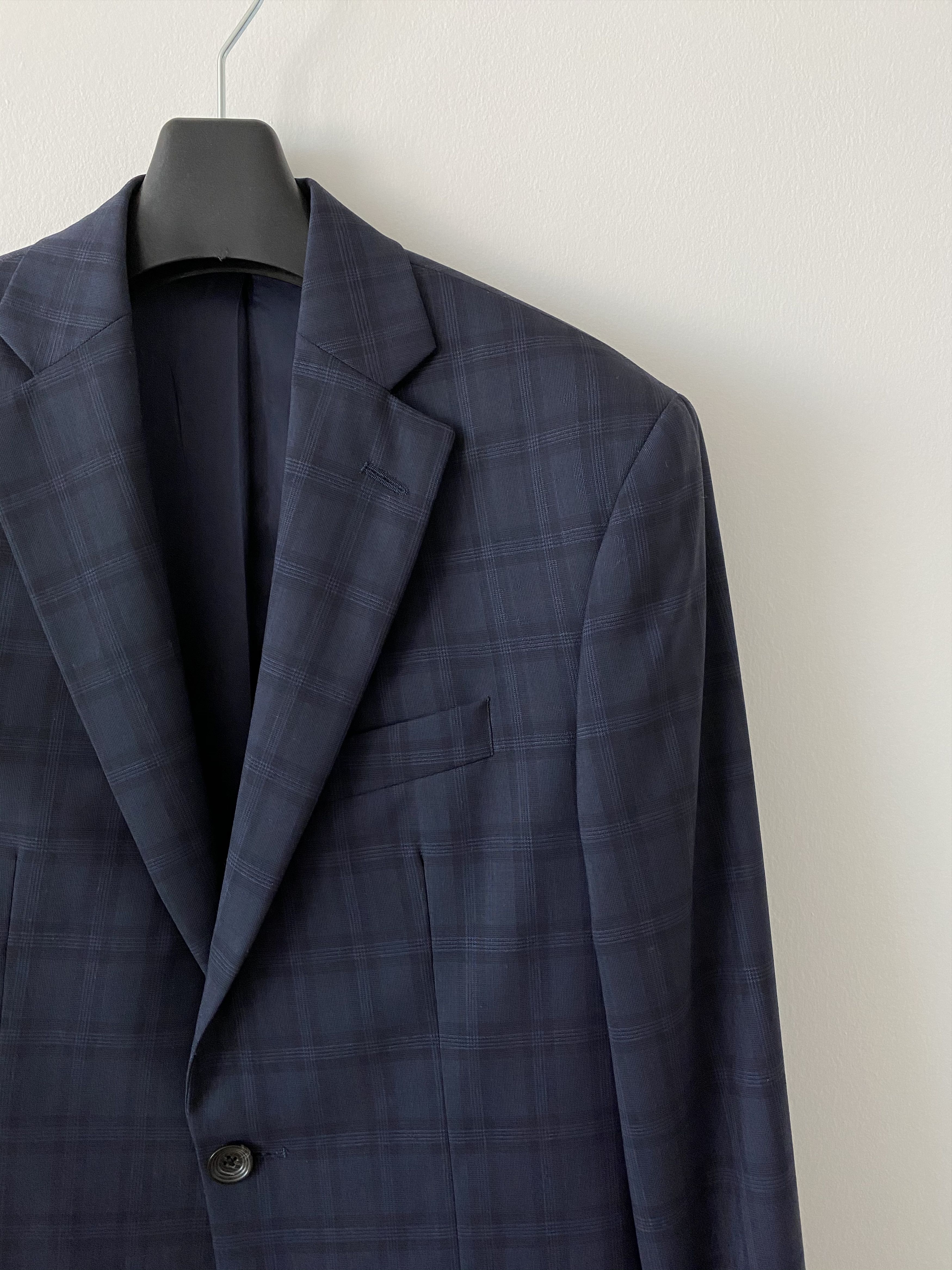 Saks Fifth Avenue “Modern-Fit Check Wool Blazer” Size 36R - 2 Thumbnail