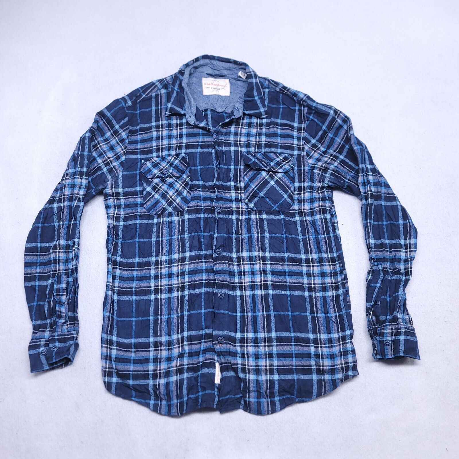 Weatherproof Weatherproof Tartan Flannel Shirt Mens Size Large L Blue Red Size US L / EU 52-54 / 3 - 2 Thumbnail