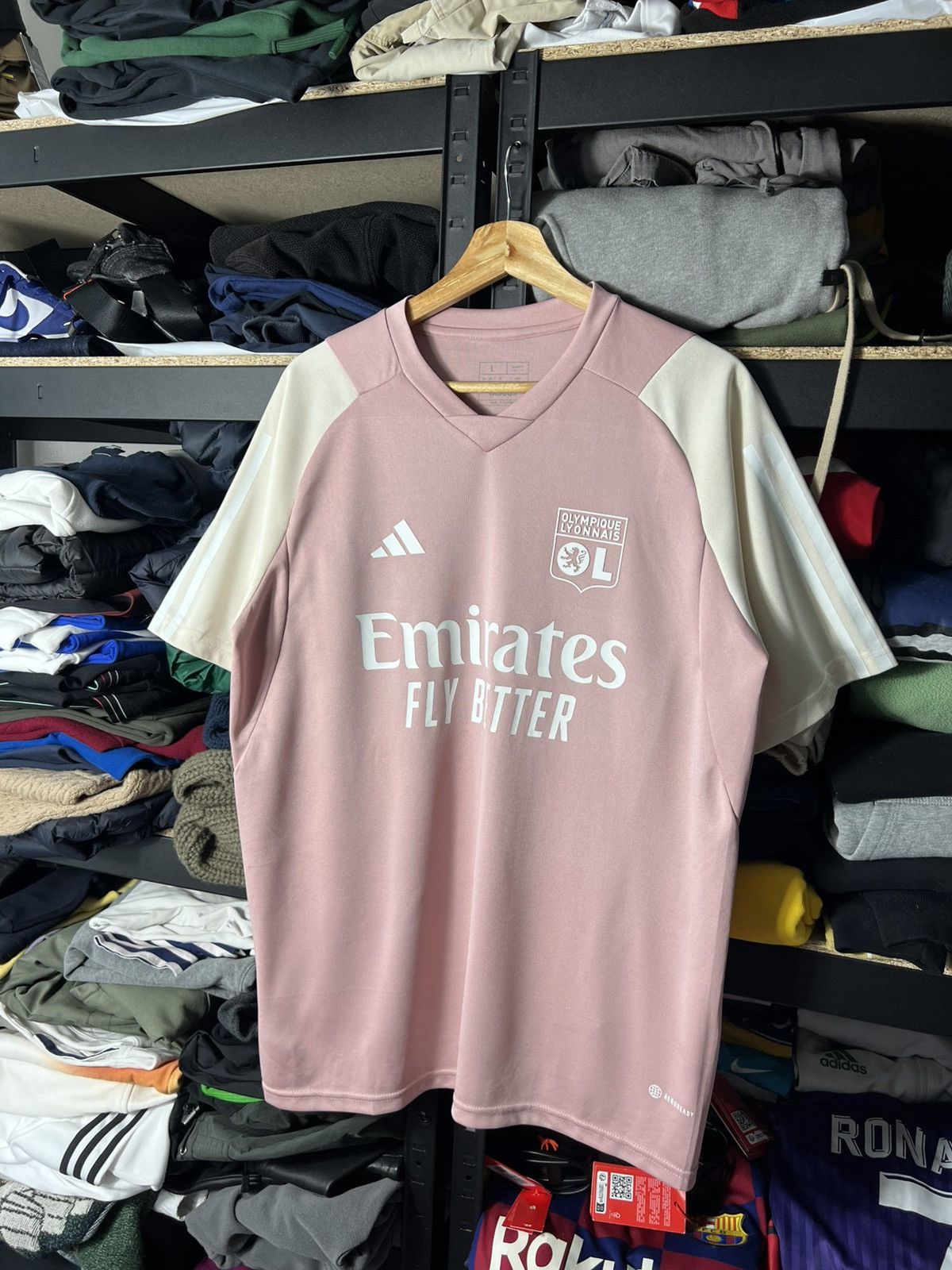 Adidas Olympique Lyonnais Football Jersey T-Shirt Emirates