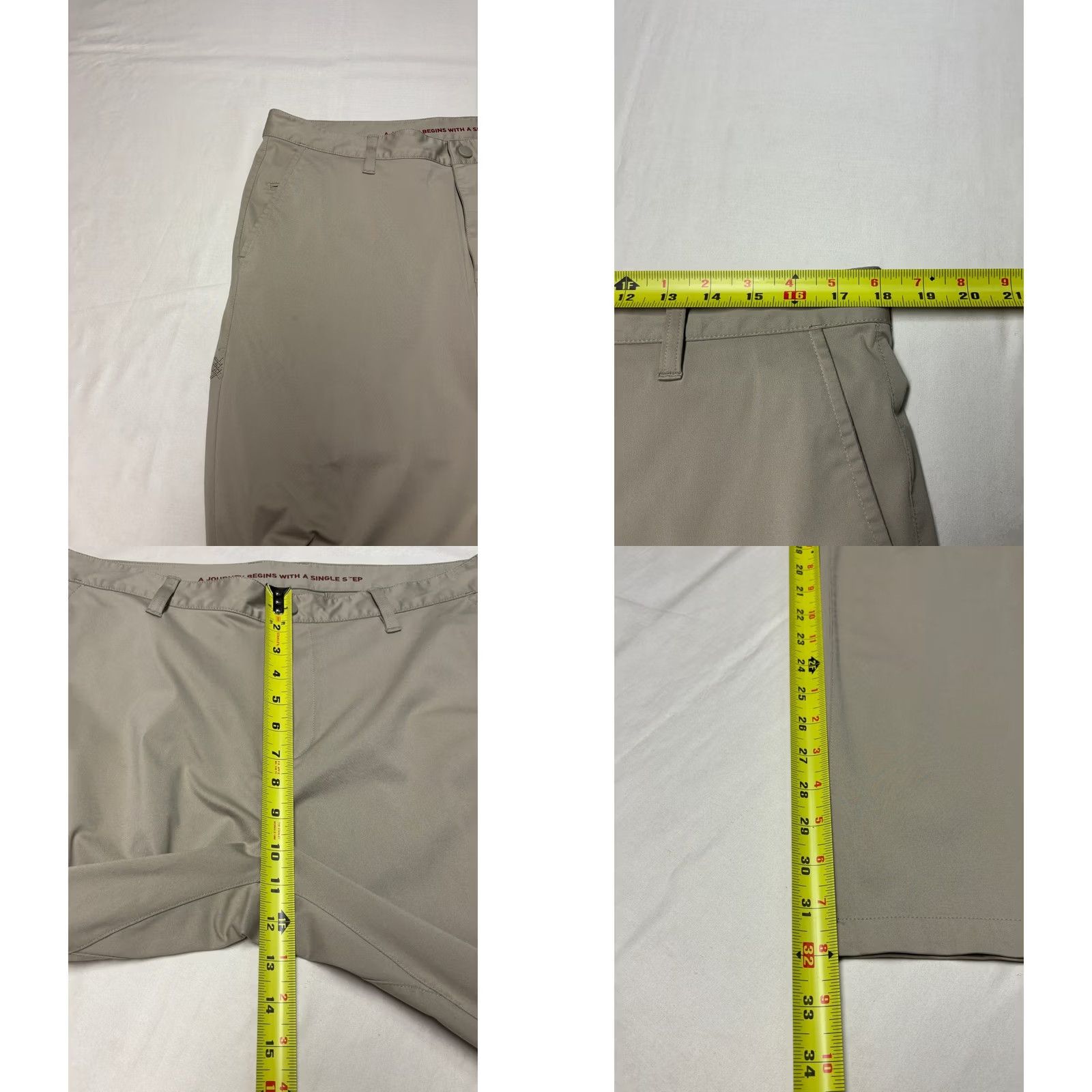 Rhone Rhone Commuter Pants Mens 35X32 Khaki Tan Straight Leg Performance FA20 100036 Size US 35 - 8 Thumbnail