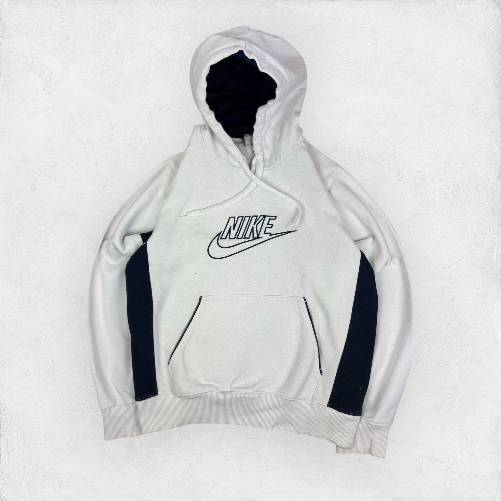 Nike Nike Men's White Black Swoosh Spellout Fleece Hoodie Small Size US S / EU 44-46 / 1 - 3 Thumbnail