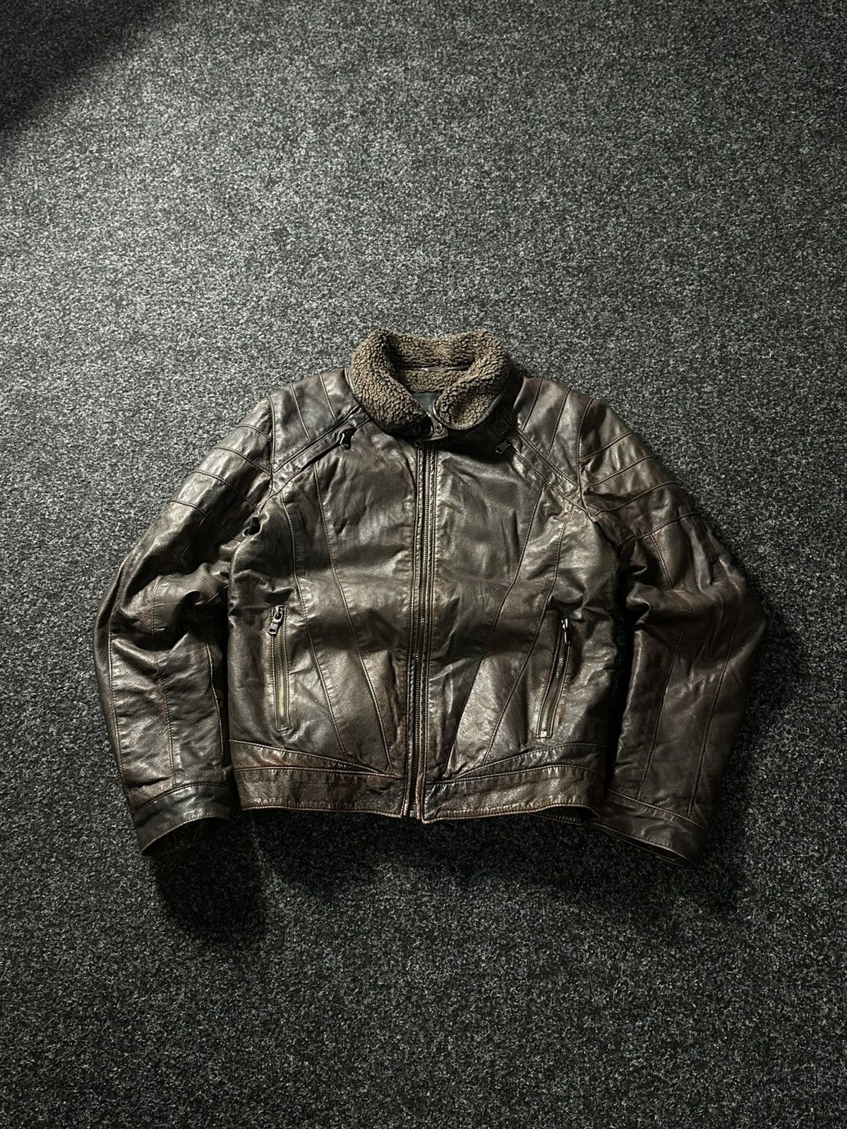 Vintage 🚨Vintage 90s Leather Biker Jacket-West Style Maison Margiela Size US S / EU 44-46 / 1 - 1 Thumbnail