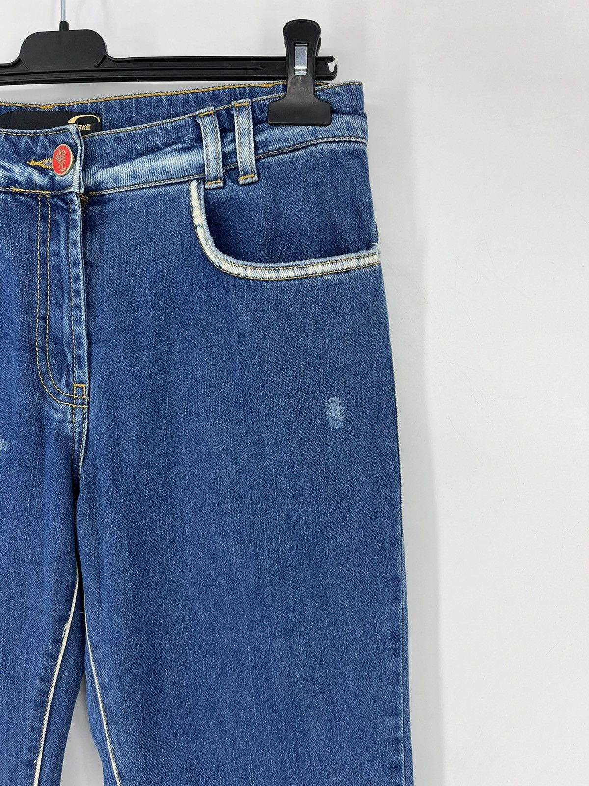 Just Cavalli × Roberto Cavalli Vintage JUST CAVALLI Luxury Retro Denim long jeans 29*43 Size US 29 - 3 Thumbnail