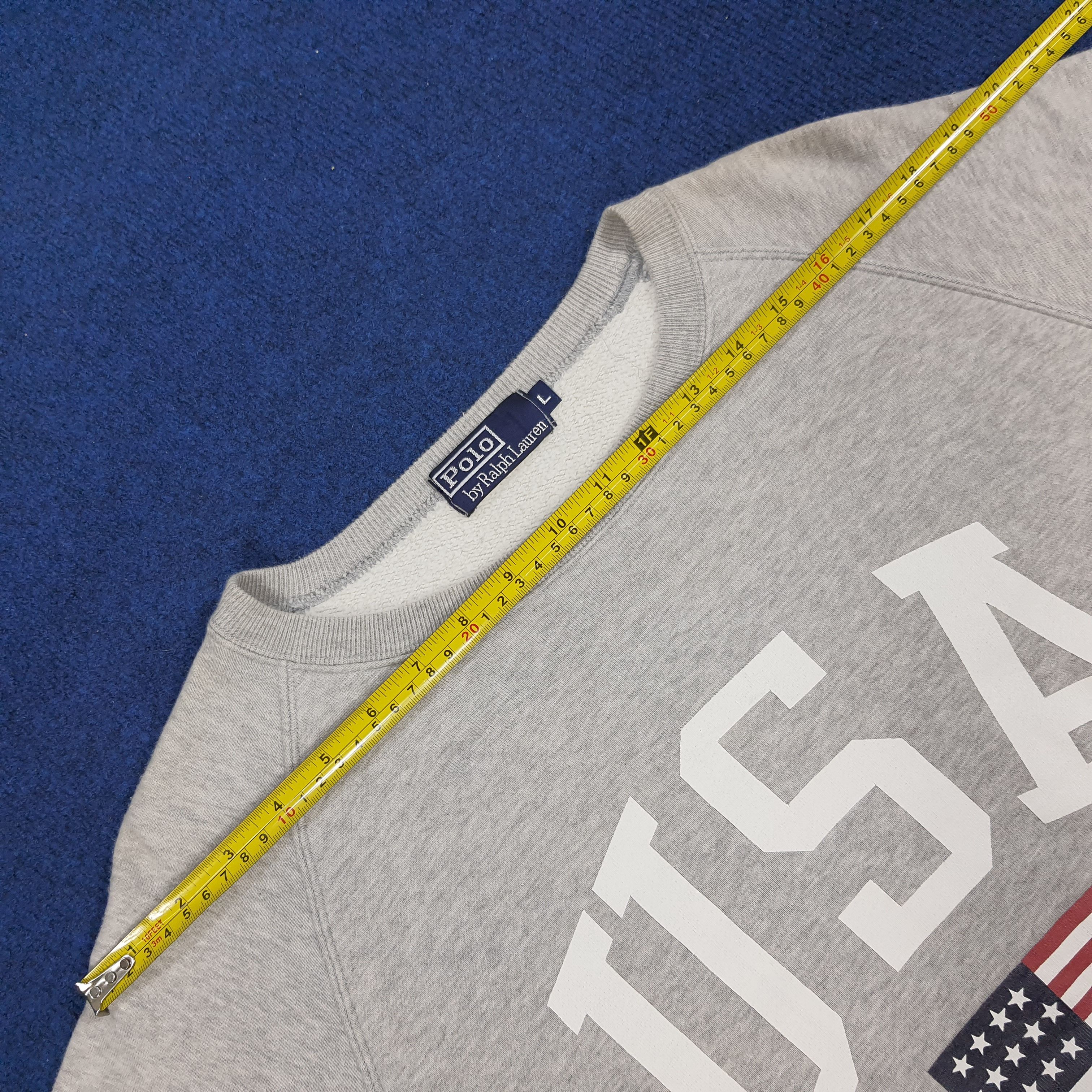 Polo Ralph Lauren × Vintage Vintage Polo by Ralph Lauren United States Flag Sweatshirt Size US M / EU 48-50 / 2 - 9 Thumbnail