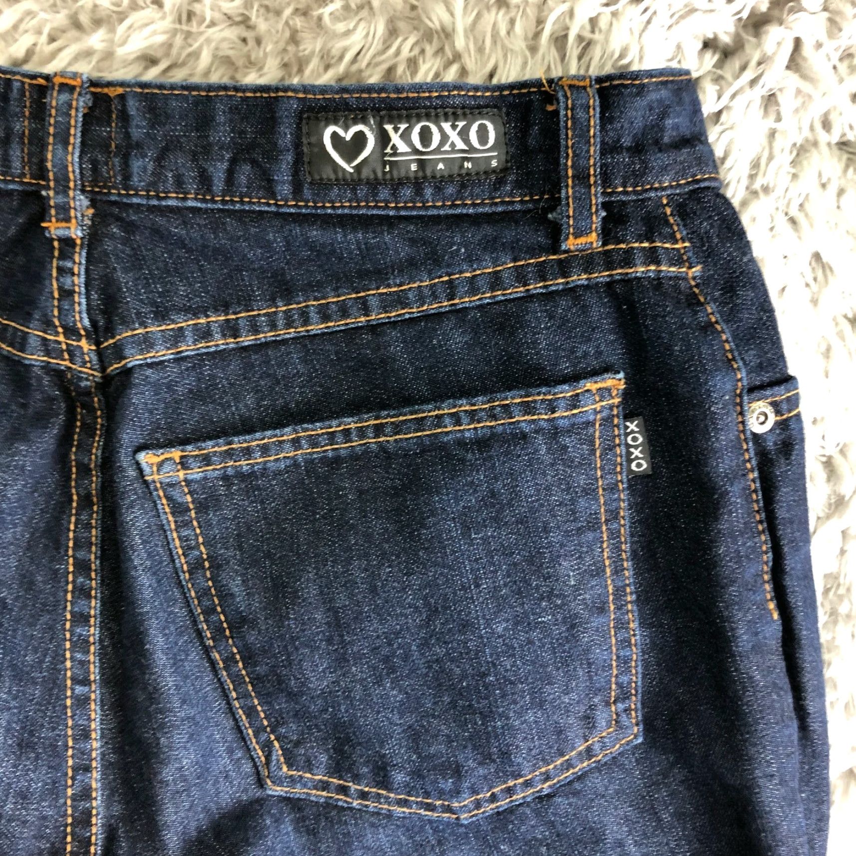 XOXO XOXO Jeans Womens Size 9/10 Mid Rise Blue Jeans Straight Leg Denim Cotton Classic blue XOXO Womens Jeans 9/10 Mid Rise Dark Wash Size 29 Inseam 29 In Size 30" / US 8 / IT 44 - 6 Thumbnail