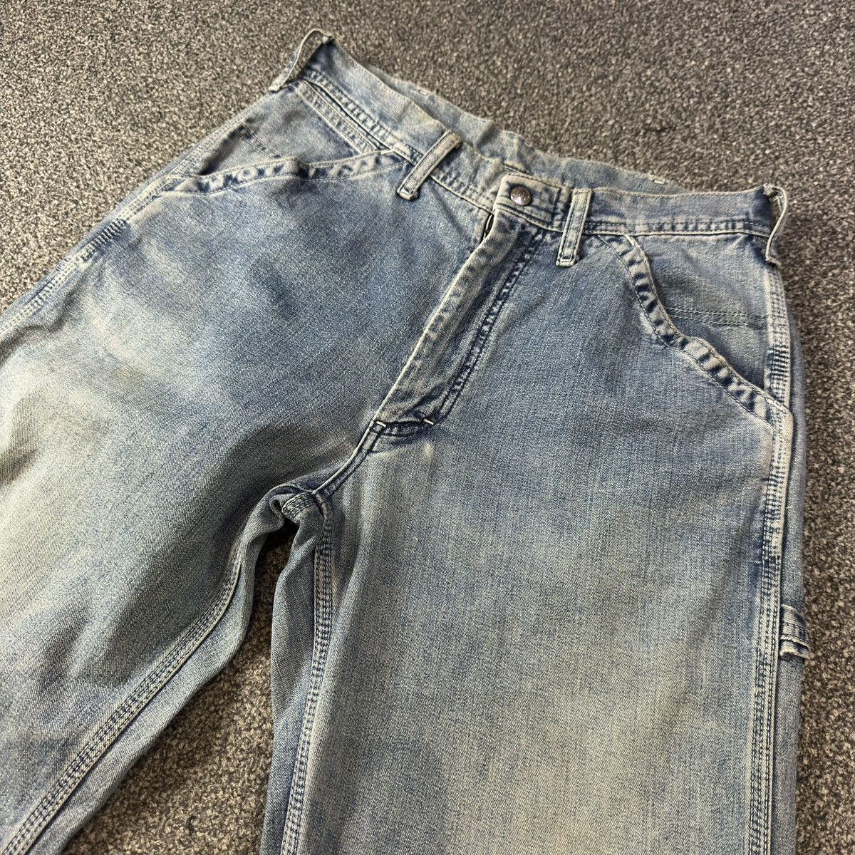 Lee Workwear Vintage 90s Lee Sanforized Carpenter Marbling Denim Size US 30 / EU 46 - 3 Thumbnail