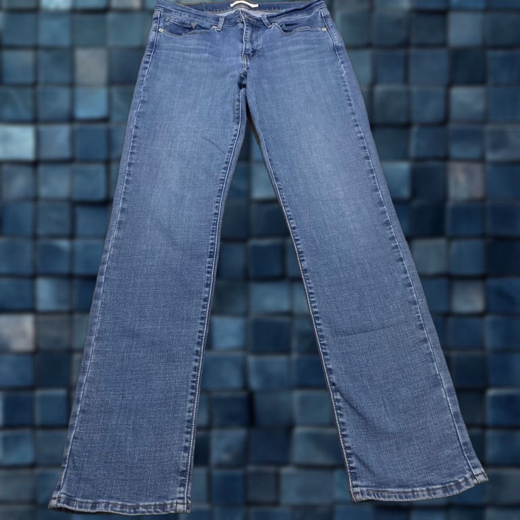 Levi's Levi's Jeans Women Mid Rise Straight 5-Pocket Denim Blue XS-XL Medium Wash 31in Inseam Size 29" - 1 Thumbnail