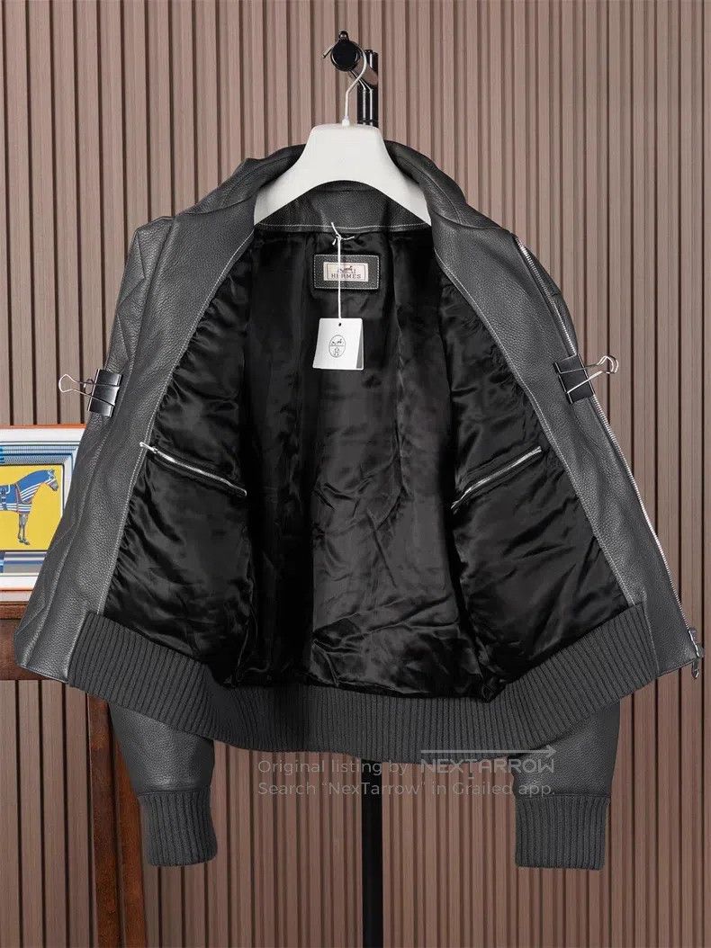 Hermes Hermes Men's Autumn-Winter Leather Jacket Size US L / EU 52-54 / 3 - 3 Thumbnail