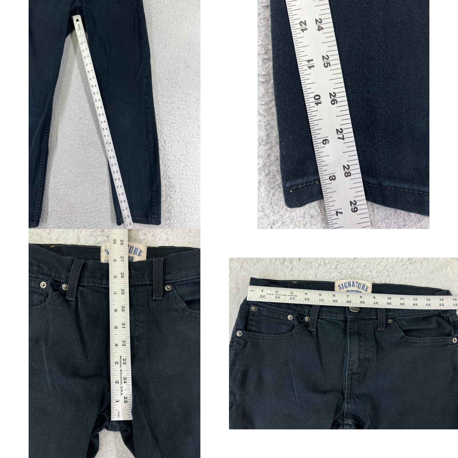 Levi's Levi's Jeans Womens 30 Black Denim Skinny Fit Low Rise Cotton Blend 28x29 Size 30" / US 8 / IT 44 - 8 Thumbnail