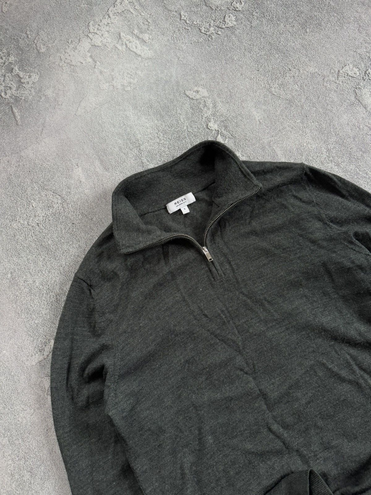 Designer × Reiss Reiss S wool 1/4 zip sweater knitwear jumper pullover Size US S / EU 44-46 / 1 - 2 Thumbnail