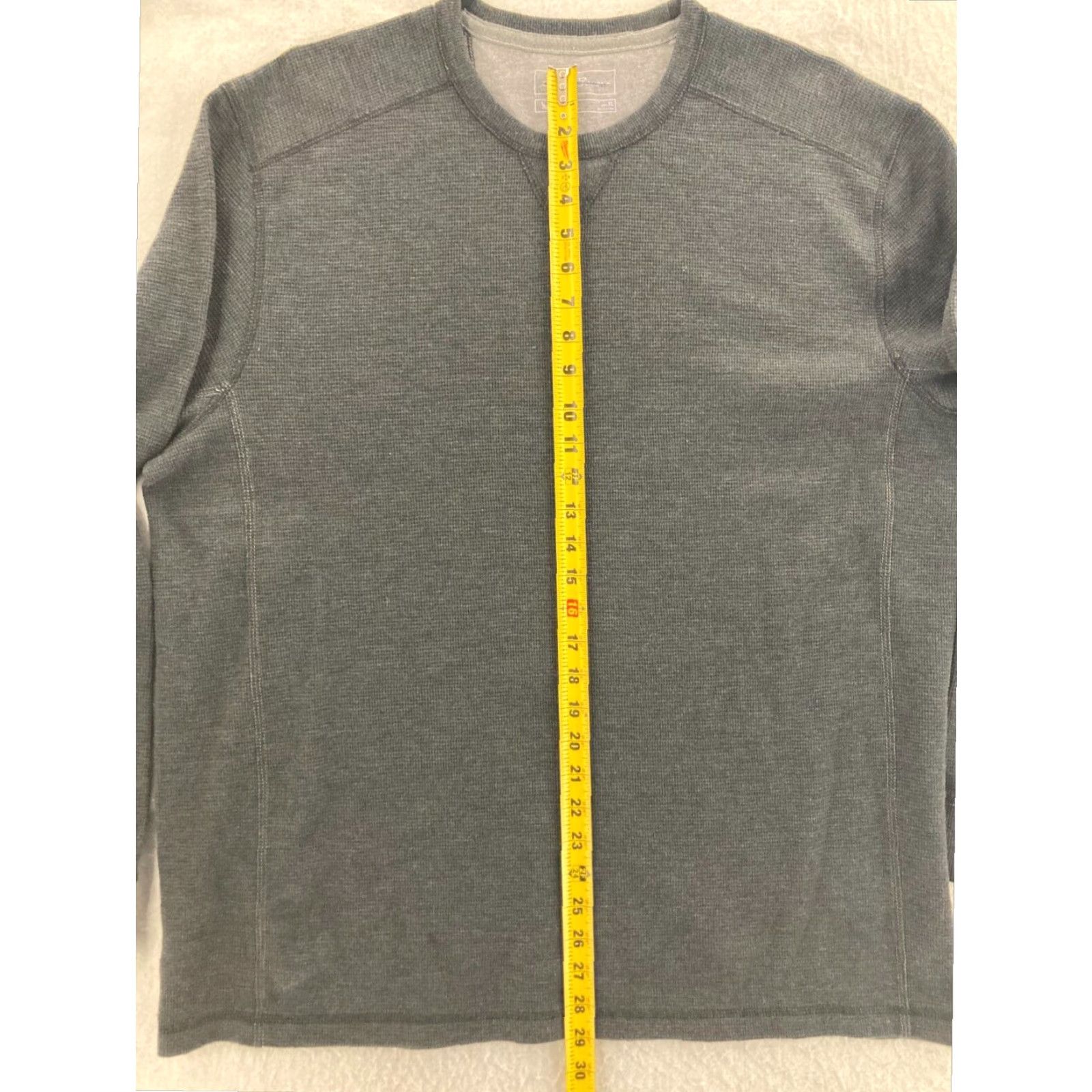 Eddie Bauer Eddie Bauer Striped Henley Collar Short Sleeve Shirt Mens XL Gray Size US XL / EU 56 / 4 - 3 Thumbnail