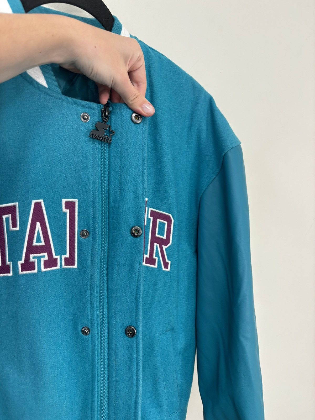 Starter Starter Black Label Men’s Blue Wool Varsity Bomber Jacket Size US S / EU 44-46 / 1 - 12 Thumbnail