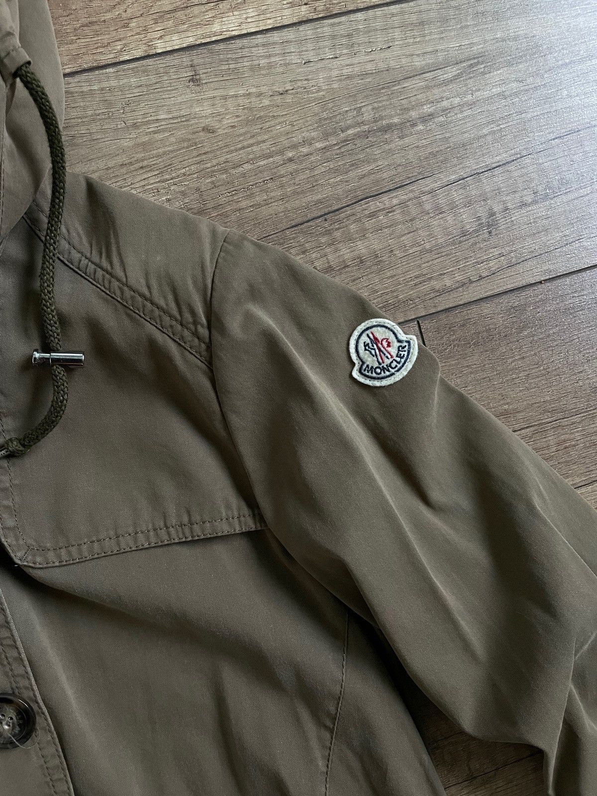 Moncler Moncler Womens Tariec Cotton Military Olive Parka Jacket Size L / US 10 / IT 46 - 8 Thumbnail