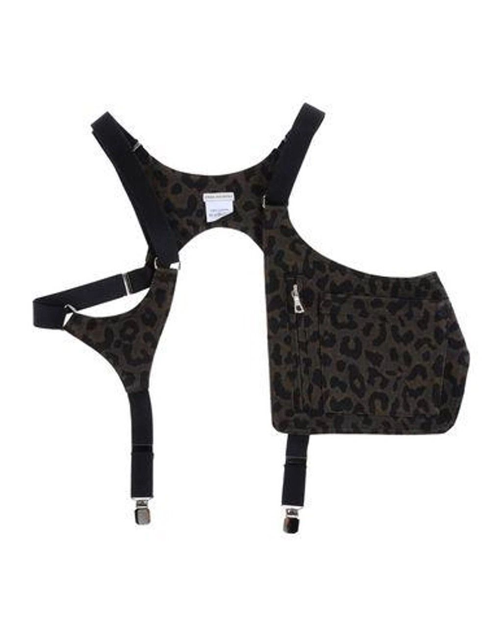Dries Van Noten Dark brown rare leopard print holster Size ONE SIZE - 1 Thumbnail