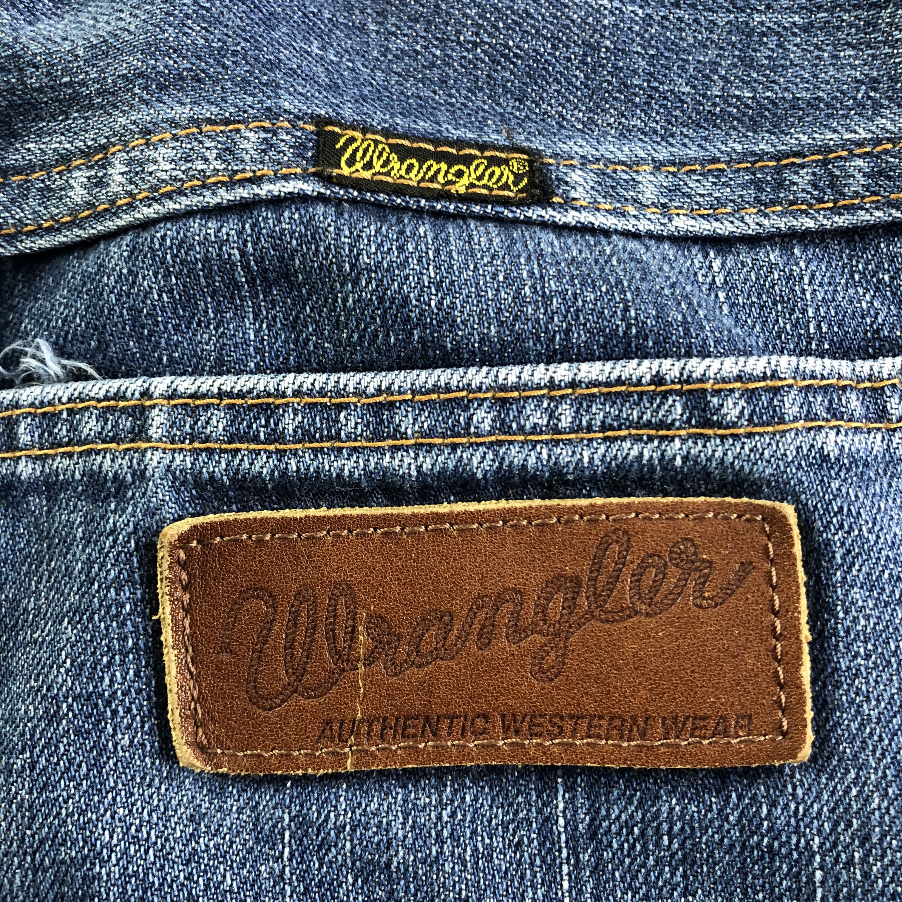 Vintage Vintage Blue Wash Wrangler Selvedge Jeans-JM3683 Size US 28 / EU 44 - 5 Thumbnail