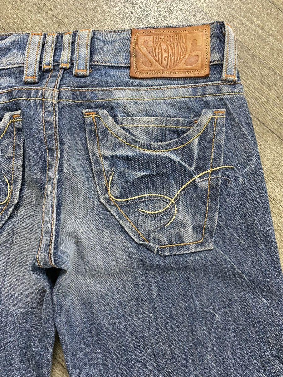 If Six Was Nine 2000s Venus Edwin Distressed Punk Faded Bootcut Flared Jeans Size US 30 / EU 46 - 14 Thumbnail