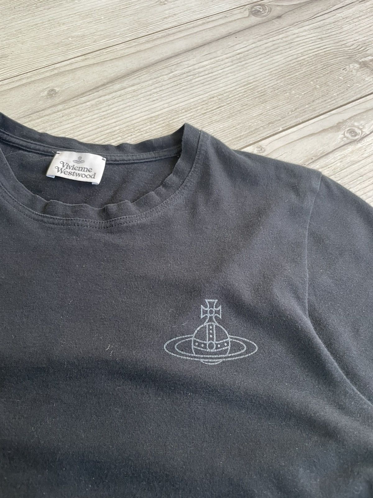 Vintage × Vivienne Westwood Vivienne Westwood T Shirt Faded Black T Shirt Mini Logo Y2k Size US S / EU 44-46 / 1 - 8 Thumbnail