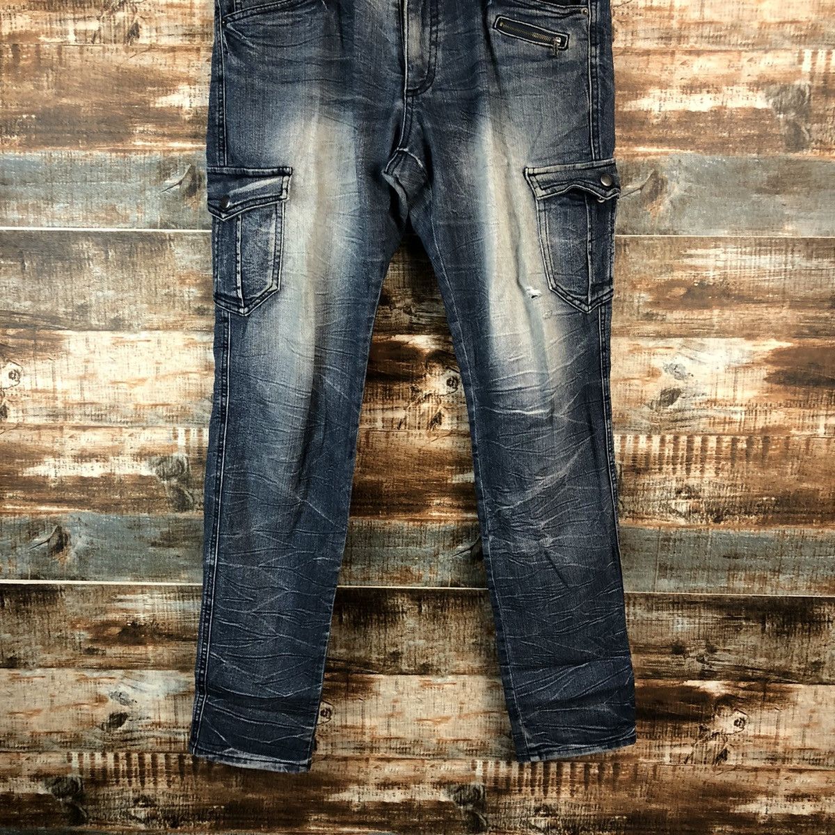 semanticdesign Semantic Design Blue Multipocket denim Pants #A2169 Size US 32 / EU 48 - 3 Thumbnail